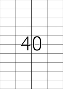Etikete 52,5x29,7 A4/40 1/100 bela - Img 2