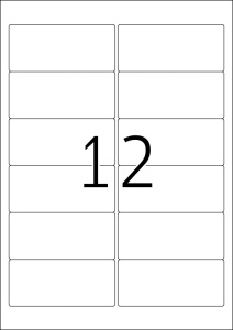 Etikete 96X42,3 A4/12 1/25 removable - Img 3