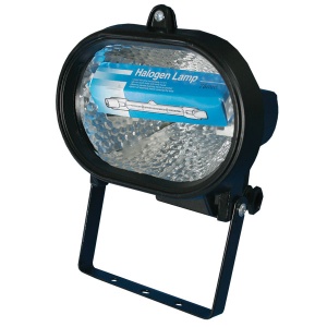 Halogeni reflektor Elit 150W 220-240V 50Hz, obli, crni ELR115