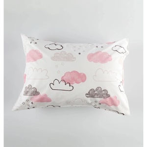 Jastučnica pamučni šifon 40x40cm Roze Oblaci