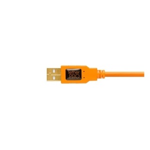 Kabl Tether Tools CU8015ORG Pro USB 2.0 to Mini-B 8-Pin, 15(4,6m)