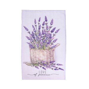 Kuhinjska krpa Lavanda i Provansa 50x70cm bela ljubičasta