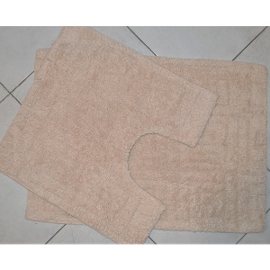 Kupatilski set 2u1 Quadro 50x70 i 50x50 krem 007-1 - Img 2