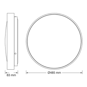 LED plafonjera 36W 4000K IP20 crna Osram 4099854651397E - Img 2