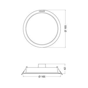 Led ugradna panel lampa 13W dnevna bela Ledvance 4058075703100 - Img 4