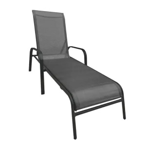 Ležaljka metalna 200x67x44 cm siva Makao TT 710030