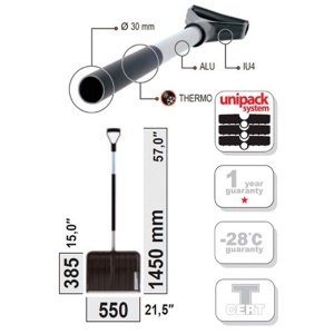 Lopata za sneg 55 Alpinus Alutube Eco Prosperplast PR ILT3TB-S411 - Img 3