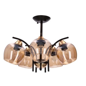 Luster Crni 5x40W E27 Merra 15009