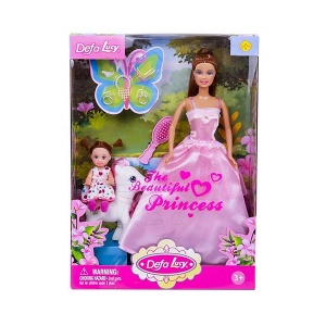 Lutka Defa Princeza u svečanoj haljini sa ponijem 15602 roze