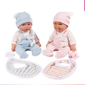 Lutke bebe blizanci 30 cm roze i plavom odelu 176440 - Img 1