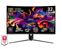 Monitor 32 inča MPG 321CURX QD-OLED, 4K UHD 3840x2160 QD OLED 240 Hz G-Sync zakrivljeni gaming monitor MSI MON03575