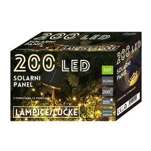 Novogodišnja rasveta 200 LED solarni panel 52-542000 - Img 2