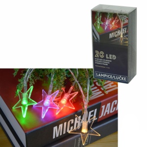Novogodišnji ukras Led svetleća zvezda 20L 5x5cm 52-566000