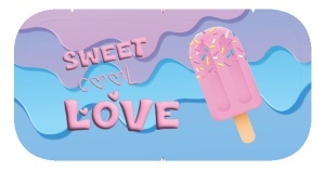 Pernica Prazna Ovalna Octopus Opc2606 Sweet Love 22x11x5cm plava ljubičasta