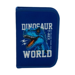 Pernica Puna 1 Zip P1Zp2557 Dinosaur World 13x19x3cm plava