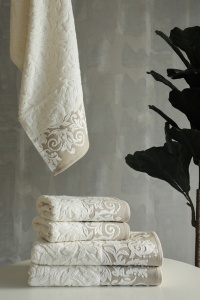 Peškir Floral 70x140 Ivory 021693 - Img 2