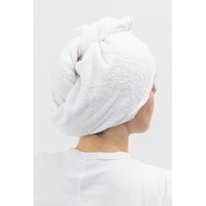 Peškir turban za kosu frotir 26x64cm bela