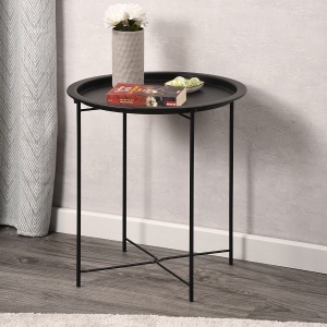Pomoćni sto okrugli crni 40cm Kesper KSP24661 - Img 4