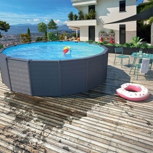 Intex graphite gray panel bazen 478x124 cm, luksuzni bazen sa peščanom filtracijom