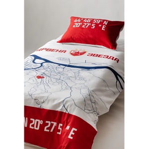 Posteljina Crvena Zvezda Mapa Grada 2 dela 140x200cm