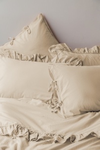 Posteljina Issimo Popline Double Natural Fine Frill Peach 040637