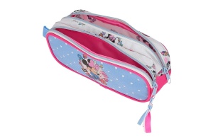Prazna pernica sa 2 pregrade Disney Minnie Flowers 23x9x7cm roze plava - Img 4
