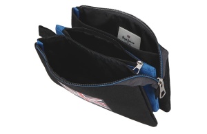 Prazna pernica sa sa 3 pregrade Pepe Jeans Henry 22x12x5cm crna - Img 4