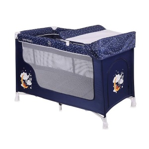 Prenosivi krevetac San Remo 2 nivoa Blue Good Night Bear Lorelli 10080071804