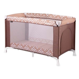 Prenosivi krevetac Verona 1nivo Brown&Beige Lines Lorelli 10080251940