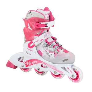Roleri PW-116AE-G1 roze S vel 30-33 3090130