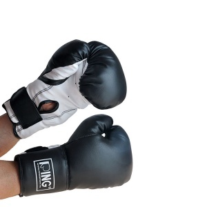 Rukavice za boks crno bele RS 2211-10 Ring 136006 - Img 2
