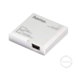 SD/MicroSD čitač kartica, HAMA beli 91093