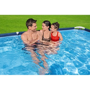 Set bazen Steel Pool 300x201x66cm sa prekrivačem Bestway 56404/58106 - Img 2