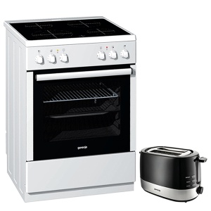 Set Električni šporet EC66120AW i toster T850BK Gorenje 10034430