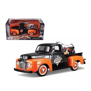 Set Ford F-1 pikap i FLH Duo Glide 1:24 Maisto 55485