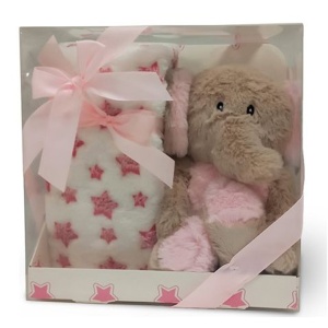 Set igračka i ćebence Elephant Pink BBO 20T0149-2ELEPI