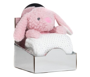 Set igračka i ćebence roze zec BBO B230318-1