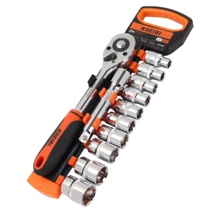 Set šestougaonih nasadnih čaura sa čegrtaljkom 1/2" 12 kom Kseibi 101803