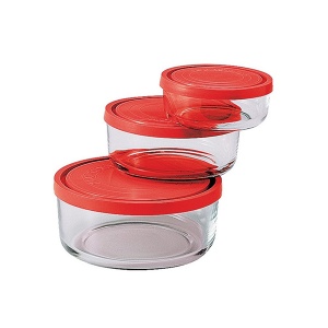 Set staklenih posuda Bormioli Gelo 3/1 11/15/18cm