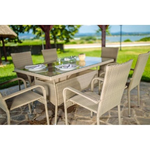 Set stolica od ratana Bay 6 kom siva Green Bay AG088818 - Img 3