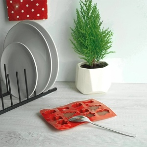 Silikonski kalup Novogodišnji 19,5x14x1,5cm crveni La Cucina Vilde 259112 - Img 4