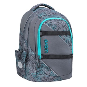 Školski ranac Belmil 338-89 Chaos Lagoon 27x18x40cm siva plava