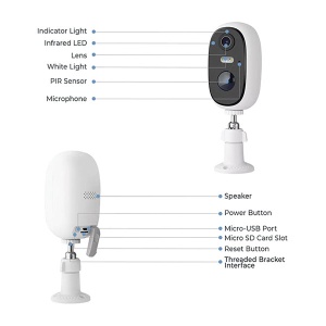 Solarna nadzorna kamera 1080P IP66 Tuya EL-Q047 Elmark 195047