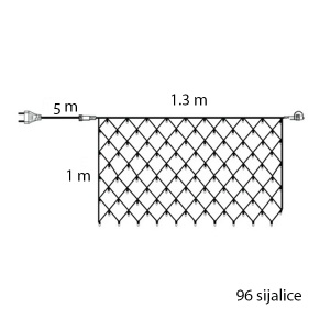 Spoljašnja novogodišnja LED svetleća mreža 100x130cm Toplo bela Lumineo Icicle 494871 - Img 2