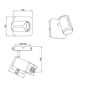 Spot lampa Gillan 1xGU10 Trio Lighting 814570165 - Img 2