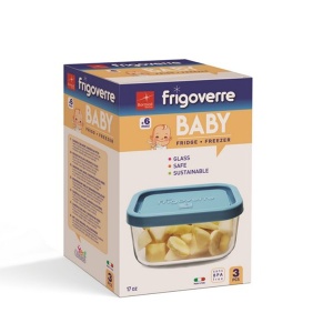 Staklena posuda Bormioli Frigoverre system 3/1 170ml 10x7cm prozirna plava