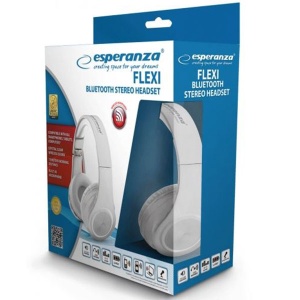Stereo bežične Bluetooth slušalice 3.0 ESPERANZA FLEXI WHITE EH165W - Img 2