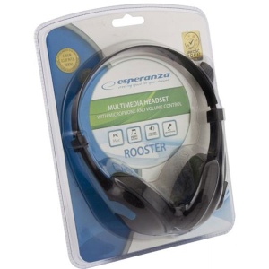 Stereo slušalice s mikrofonom ESPERANZA CHARM BLACK / BLUE EH158B - Img 4