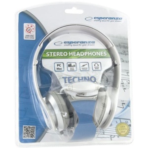 Stereo slušalice s mikrofonom ESPERANZA TECHNO WHITE EH145W - Img 3