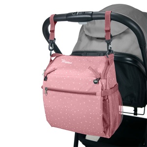 Stolica za hranjenje i torba Asalvo Go anywhere booster Humus Pink 20741 - Img 3
